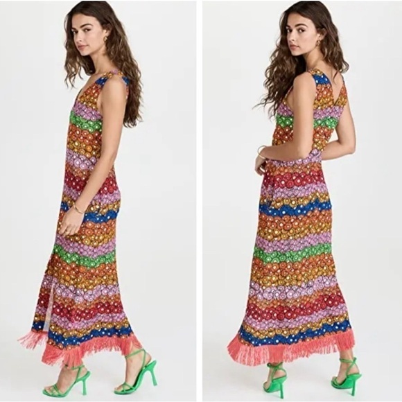 LA DoubleJ Crepe Jersey Stretch Midi Coverup Beach Dress in Pride Daisy size XS - Picture 4 of 16